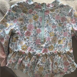 Tommy Bahama Pink and Yellow Floral Blouse